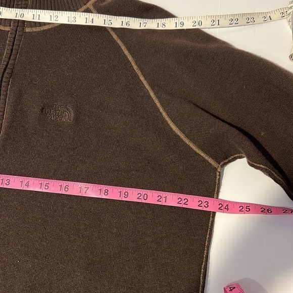 The North Face Men’s Brown Wool Blend 1/4 Zip Sweater Outdoors Size XL - Picture 12 of 13